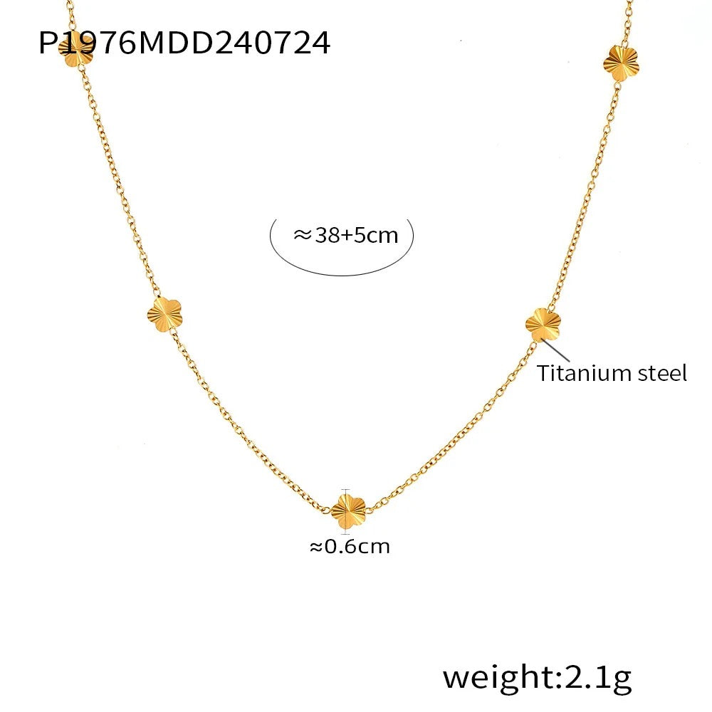Goldie Flora Five Charms Luxury Necklace -18K
