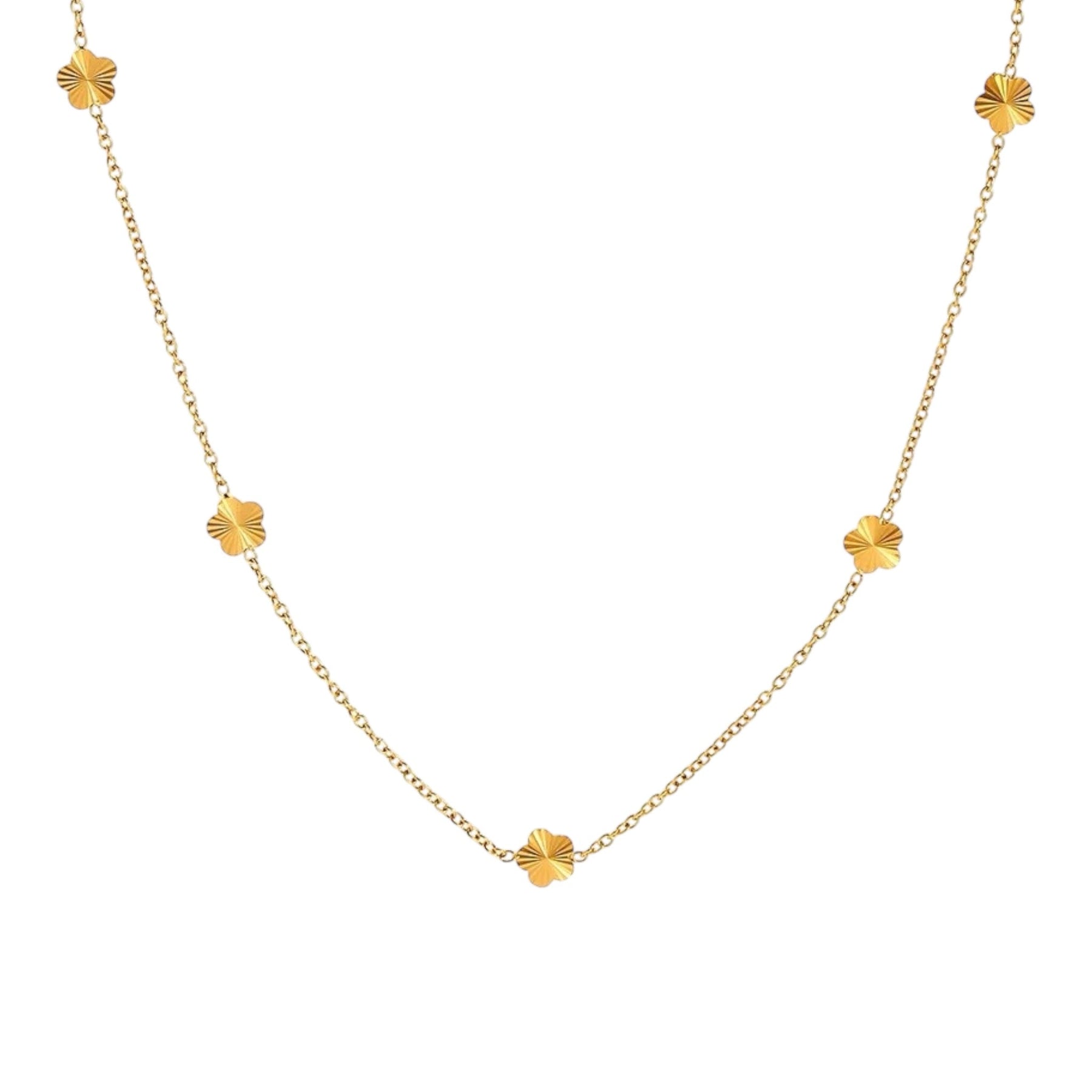Goldie Flora Five Charms Luxury Necklace -18K