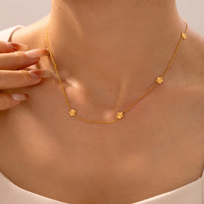 Goldie Flora Five Charms Luxury Necklace -18K
