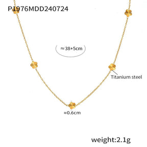 Goldie Flora Five Charms Luxury Necklace -18K
