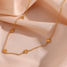 Goldie Flora Five Charms Luxury Necklace -18K