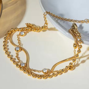 Cheyrl Layered Bracelet -18K