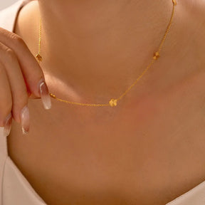 Goldie Flora Five Charms Luxury Necklace -18K