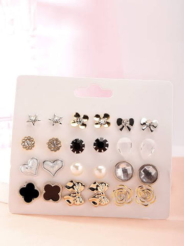 12 Pcs Earings Set